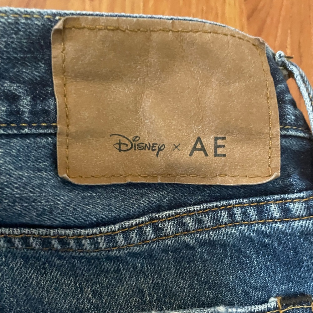 AE DISNEY MICKEY MOUSE Distress Slim Jeans DONALD DUCK GOOFY PLUTO Unisex 32X34 - Picture 8 of 16